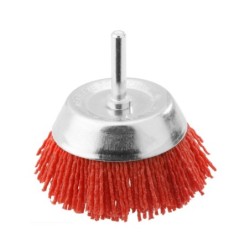 CEPILLO NYLON REDONDO PARA TALADRO (75mm - 6.3mm PUNTERA)