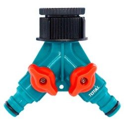 CONECTOR GRIFO 1" CON DOBLE SALIDA MANGUERA 3/4" TOTAL