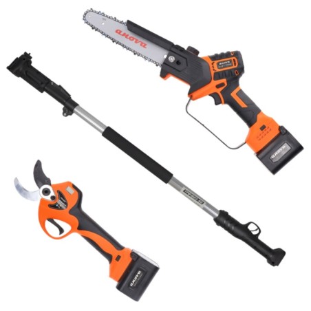 SET DE PODA: TIJERA 40MM + SIERRA 8" + PÉRTIGA 1,5-2,1M 21V ANOVA
