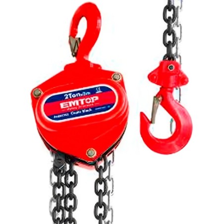 POLIPASTO DE CADENA 2TON 3M EMTOP