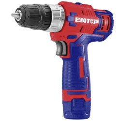 TALADRO BATERIA EMTOP 12V 1.5Ah 45NM (INCLUYE 2 BATERIAS Y MALETIN) CARGADOR TIPO C