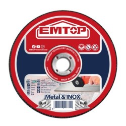 CAJA 100 DISCOS CORTE METAL AMOLADORA 115MM 1.0MM EMTOP