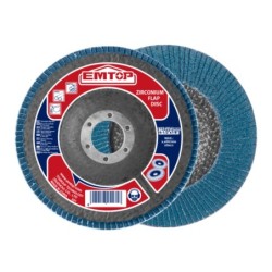 DISCO LIJA MILHOJAS P60 - ZIRCONIO - AMOLADORA 115MM EMTOP