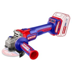 AMOLADORA 115MM M14 20V BRUSHLESS EMTOP P20S (CON 2xBAT 5,0Ah, CARGADOR, BOLSA Y 10xDISCO)
