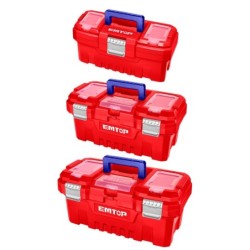 SET 3 CAJAS HERRAMIENTAS 14" 17" 20" EMTOP - APRIETE METALICO