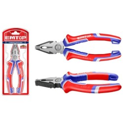 ALICATES COMBINADO 8" 200mm Cr-V ALTA RESISTENCIA EMTOP