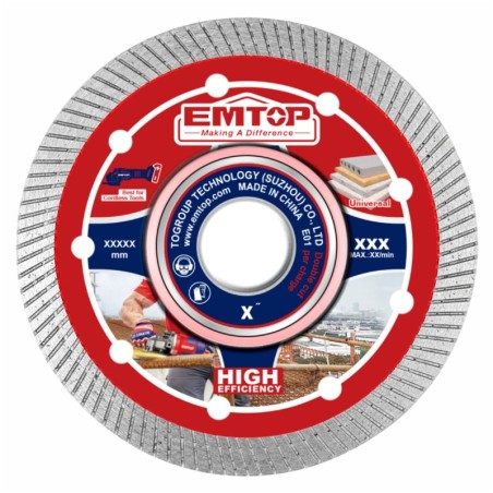 DISCO CORTE MALLA DIAMANTE ULTRAFINO PARA AZULEJO 125MM 1.4MM EMTOP