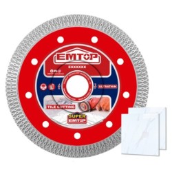 DISCO CORTE MALLA DIAMANTE ULTRAFINO PARA AZULEJO 125MM 1.4MM EMTOP