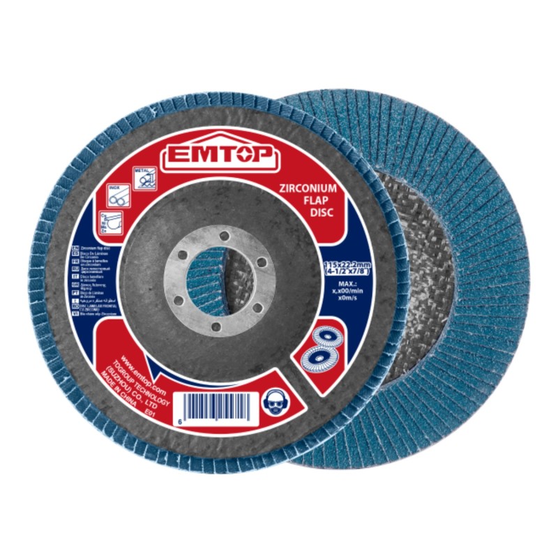 DISCO LIJA MILHOJAS P80 - ZIRCONIO - AMOLADORA 115MM EMTOP