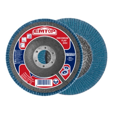 DISCO LIJA MILHOJAS P80 - ZIRCONIO - AMOLADORA 115MM EMTOP