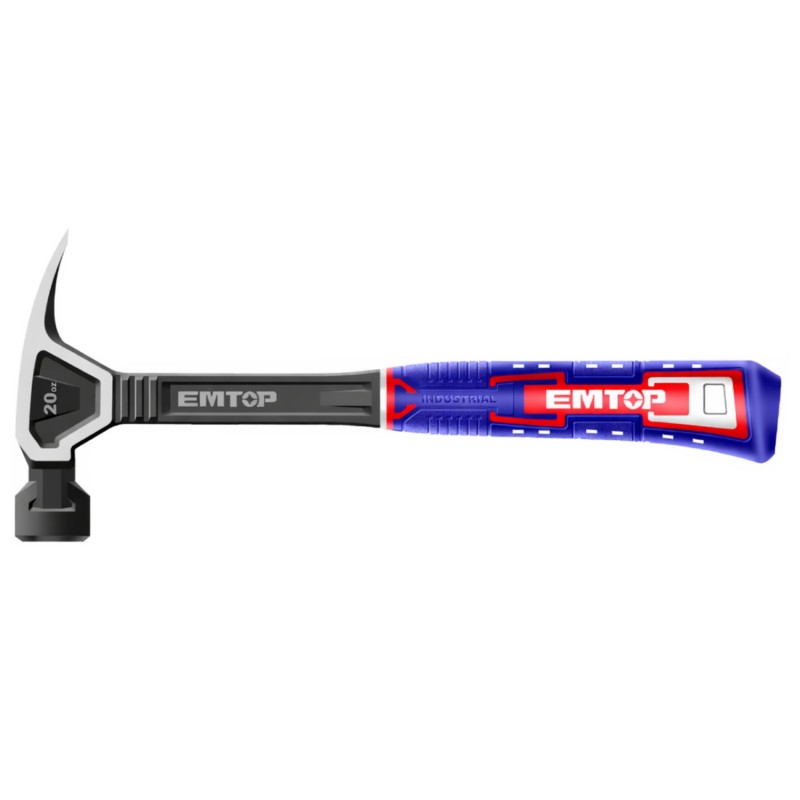 MARTILLO PARA CLAVOS 560g MANGO ANTI-GOLPEOS EMTOP