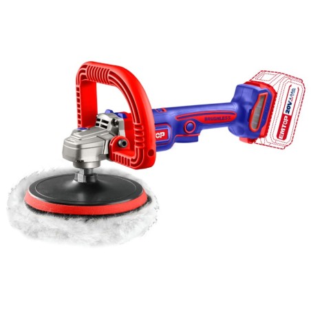 PULIDORA 180MM BATERIA 20V EMTOP P20S (BATERIA Y CARGADOR NO INCLUIDOS)