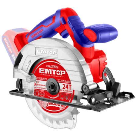 SIERRA CIRCULAR 165MM EMTOP BATERIA 20V - P20S - (1 DISCO - NO INCLUYE BATERÍA NI CARGADOR)