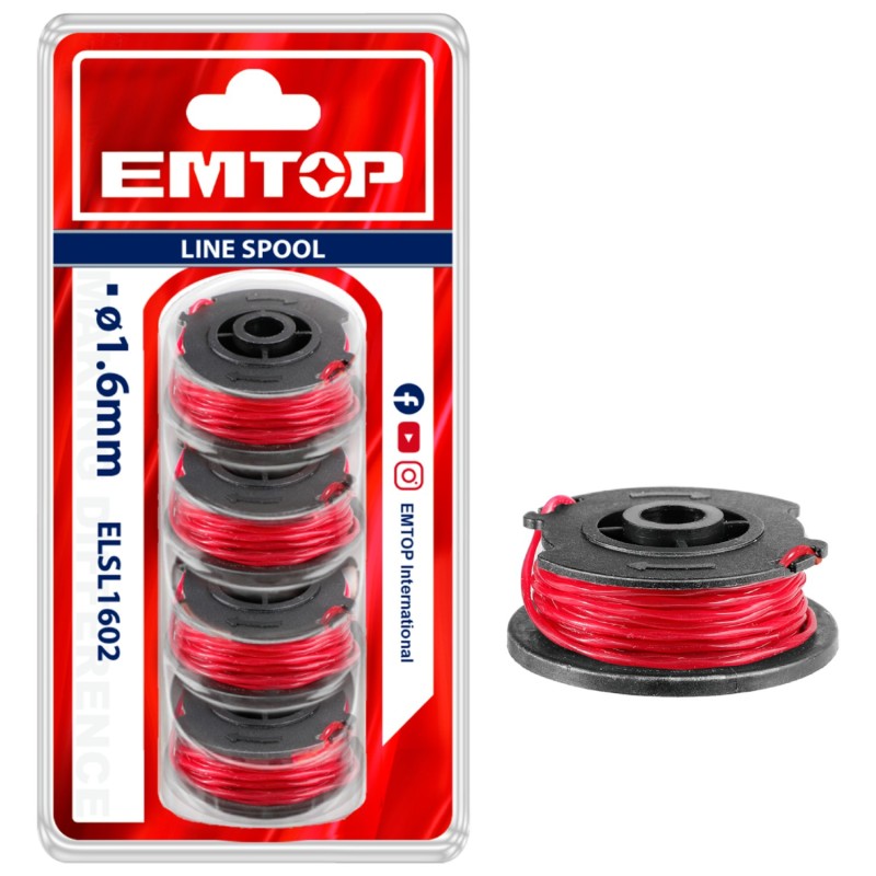 BLISTER 4 CARRETES NYLON RECAMBIO PARA CORTABORDES ELGT20018