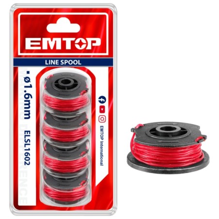 BLISTER 4 CARRETES NYLON RECAMBIO PARA CORTABORDES ELGT20018