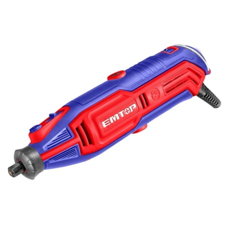 MINI AMOLADORA 130W 3.2MM EMTOP (INCLUYE EJE FLEXIBLE, ACCESORIOS Y MALETIN)