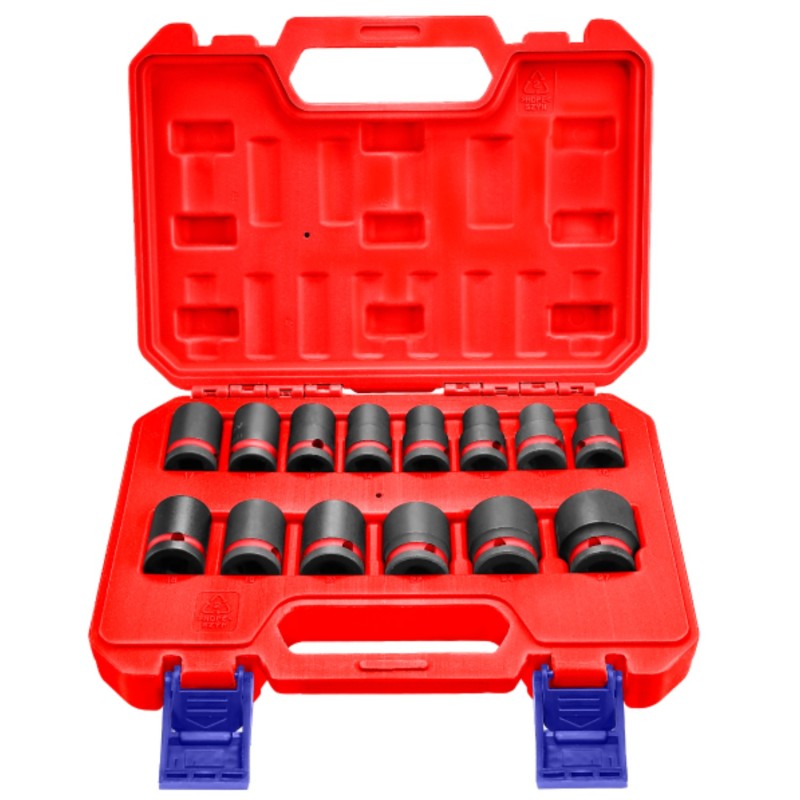 JUEGO 14 CUBOS DE IMPACTO EMTOP 1/2" CR MO (10,12,13,14,15,16,17,18,19,21,22,24,27)