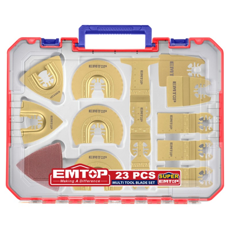 SET CUCHILLAS Y LIJAS PARA MULTIHERRAMIENTA (23 PCS) EMTOP