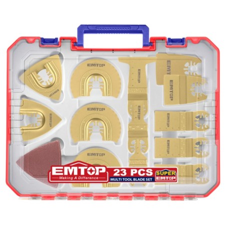 SET CUCHILLAS Y LIJAS PARA MULTIHERRAMIENTA (23 PCS) EMTOP