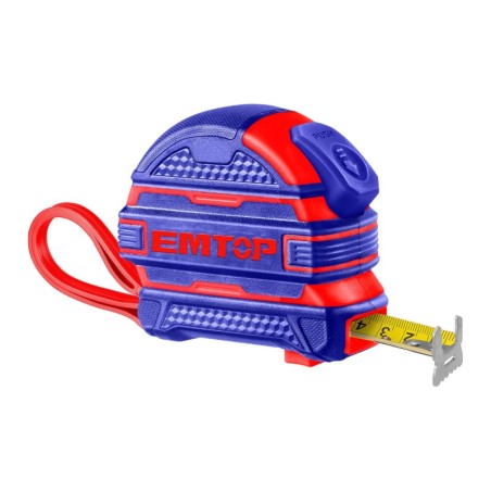 CINTA METRICA 5M x 19mm (BOTON STOP - CUBIERTA GOMA)