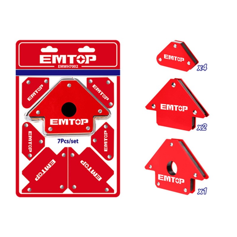 7 ESCUADRAS MAGNETICAS SOLDAR EMTOP (1x4" 23KG - 2x3" 11.5KG - 4xMini 4.5KG)