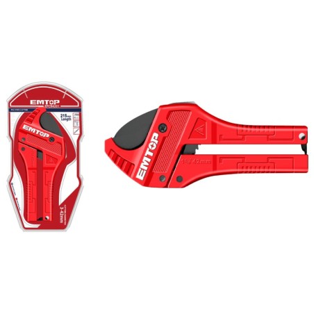 TENAZA CORTATUBOS PVC 3-42mm 193mm ALUMINIO EMTOP