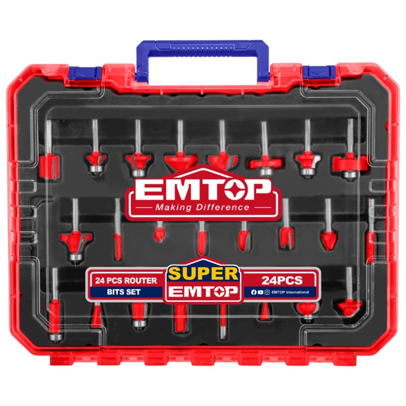 JUEGO 24 BROCAS FRESADO 6MM EMTOP