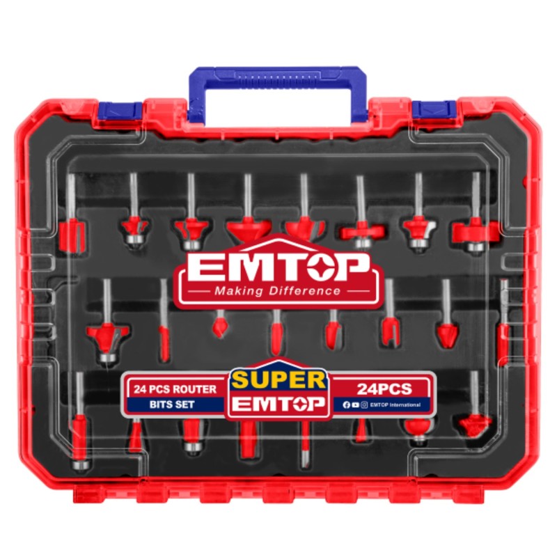 JUEGO 24 BROCAS FRESADO 8MM EMTOP