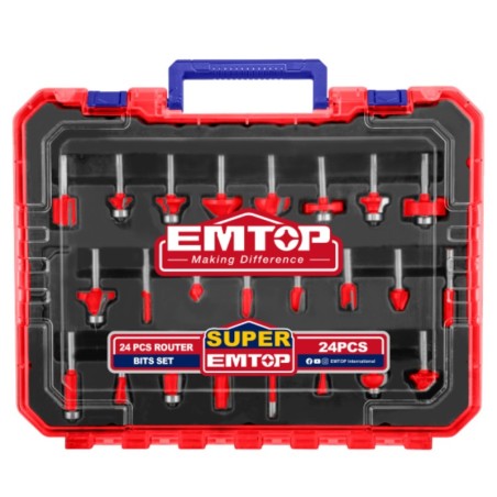 JUEGO 24 BROCAS FRESADO 8MM EMTOP