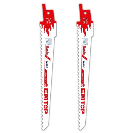 BLISTER 2 SIERRAS MADERA PARA SIERRA SABLE HCS (150mm ) EMTOP