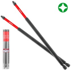 CONJUNTO 10 PUNTERAS DESTORNILLADOR IMPACTO (PH2 - 250mm) EMTOP