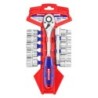 JUEGO 13 PIEZAS 1/2" Cr-V EMTOP (INCLUYE VASOS 10-24 Y EXTENSIÓN)