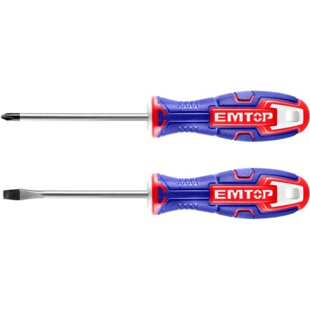 SET 2 DESTORNILLADORES Cr-V EMTOP (SL6.5x6x125 - PH2x6x125)