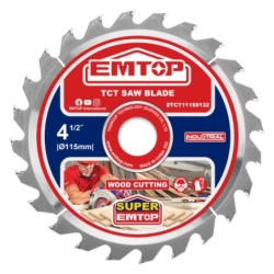 DISCO CORTE 24 DIENTES MADERA AMOLADORA 115MM EMTOP