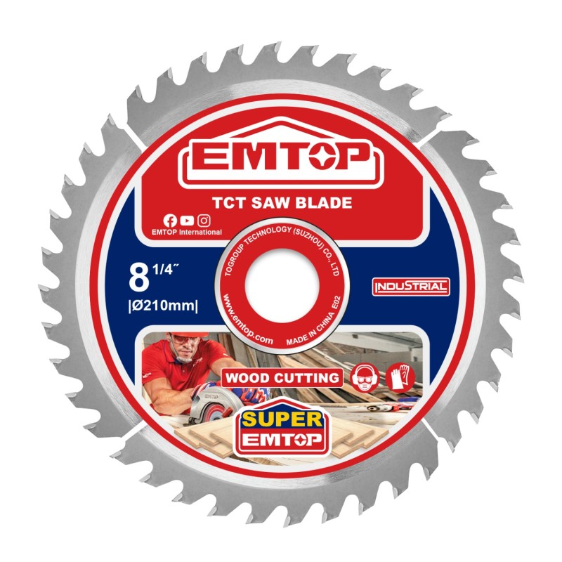 DISCO CORTE 48 DIENTES MADERA INGLETADORA 210MM EMTOP