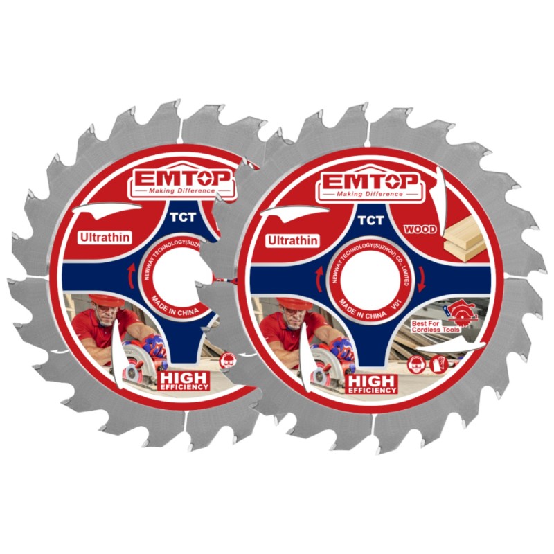 SET 2 DISCOS WIDIA 165 MM -24 DIENTES SIERRA CIRCULAR ELCS201650