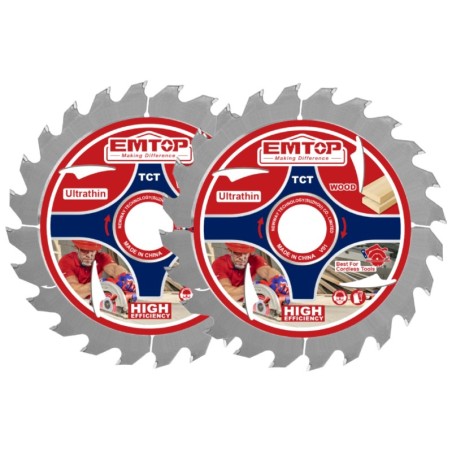 SET 2 DISCOS WIDIA 165 MM -24 DIENTES SIERRA CIRCULAR ELCS201650