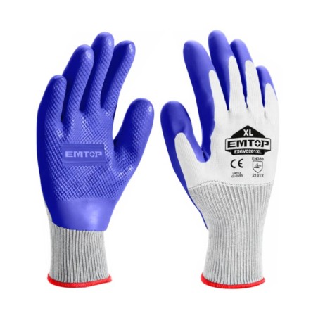 PAR DE GUANTES LATEX RUGOSO - TALLA XL ÚNICA (BOLSA 1 PAR)