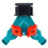 CONECTOR GRIFO 1" CON DOBLE SALIDA MANGUERA 3/4" TOTAL