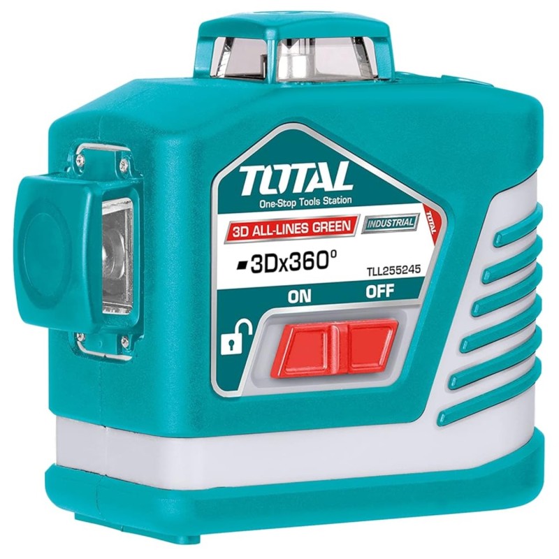 NIVEL LASER 360º BATERIA - 30M TOTAL (INCLUYE CARGADOR, GAFAS, CONECTOR, SOPORTE 3D)