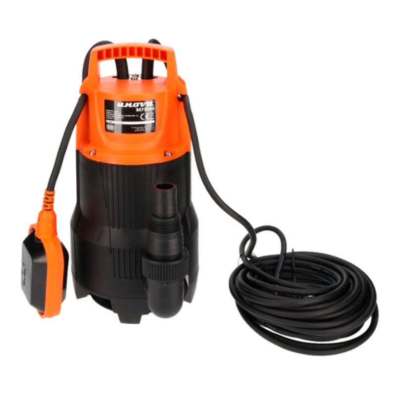 BOMBA ELECTRICA SUMERGIBLE AGUAS SUCIAS 750W EN FIBRA