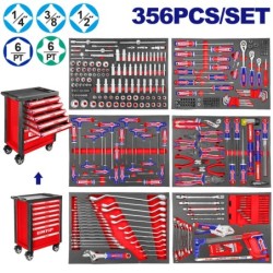 CARRO PORTAHERRAMIENTAS 7 CAJONES CON 356PCS EMTOP