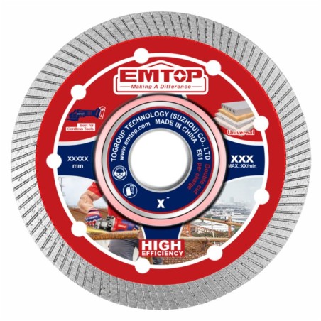 DISCO CORTE MALLA DIAMANTE ULTRAFINO PARA AZULEJO 115MM 1.5MM EMTOP