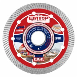 DISCO CORTE MALLA DIAMANTE ULTRAFINO PARA AZULEJO 125MM 1.4MM EMTOP