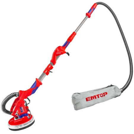 LIJADORA DE PARED 1050W 225MM TUBO 32MM EMTOP (INCLUYE 12 LIJAS - 3 CONECTORES)