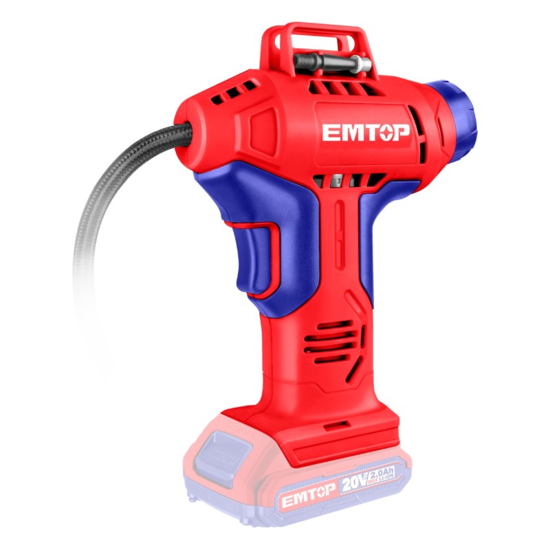 ** OBS ** COMPRESOR AUTO BATERÍA 20V - P20S - EMTOP (160PSI -11bar) (NO INCLUYE BATERÍA NI CARGADOR)