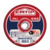 CAJA 100 DISCOS CORTE METAL AMOLADORA 115MM 1.0MM EMTOP