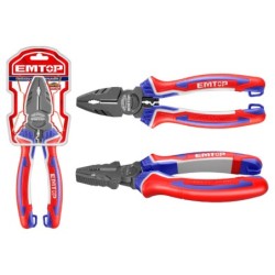 ALICATES COMBINADO 7" 180mm Cr-V ALTA RESISTENCIA EMTOP