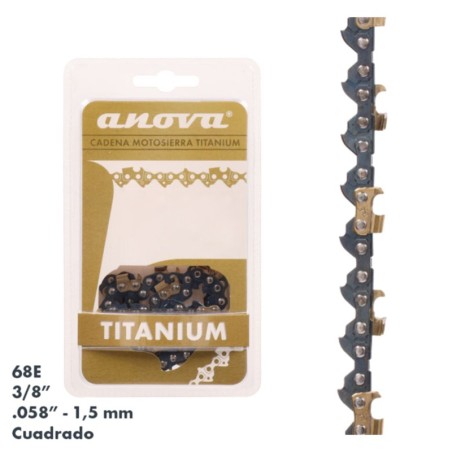 CADENA ANOVA TITANIUM 3/8" - .058" CUADRADO - 68 E
