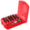 CAJA 30 PCS PUNTERAS Y SOPORTE DESTORNILLADOR PZ0 PH0 SL3 T10 H3 S1